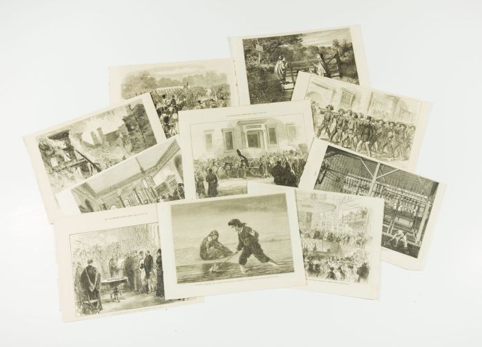 Illustrated London News - 11 Late 19th Century Wood Engravings, Genre Scenes