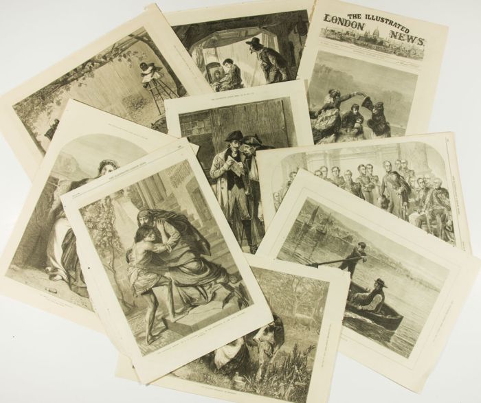Illustrated London News - Set of 9 Late 19th Century Wood Engravings, Paintings