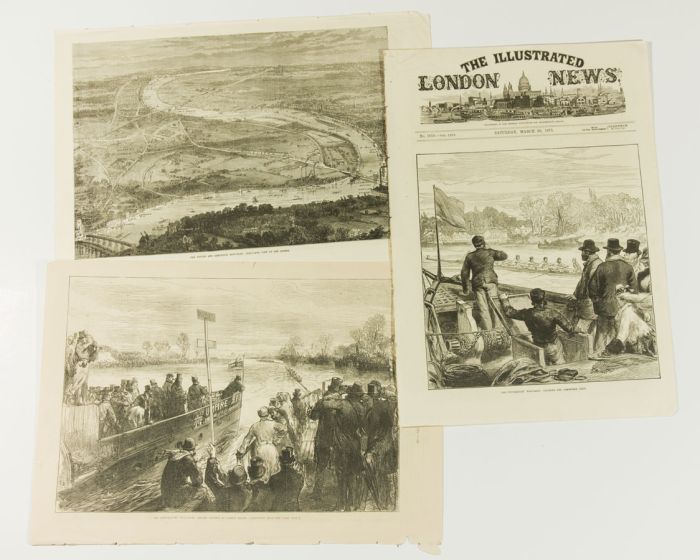 Illustrated London News - 3 Late 19th Century Wood Engravings, The Boat Race