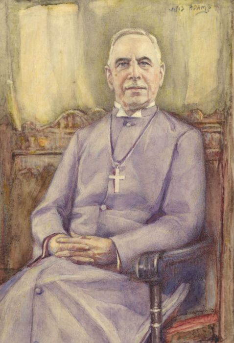 Chris Adams RMS - Mid 20th Century Watercolour, Portrait of a Priest