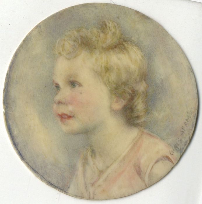 Chris Adams RMS - Mid 20th Century Watercolour, Portrait of a Child