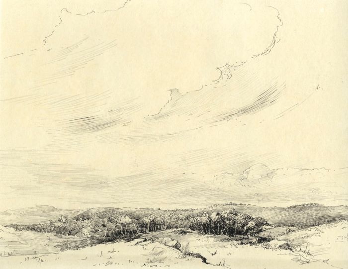 Marcus Adams - Early 20th Century Pen and Ink Drawing, Rural View
