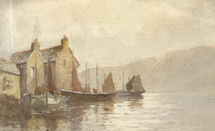 C.E. Hannaford - Early 20th Century Watercolour, Staithes, Yorkshire