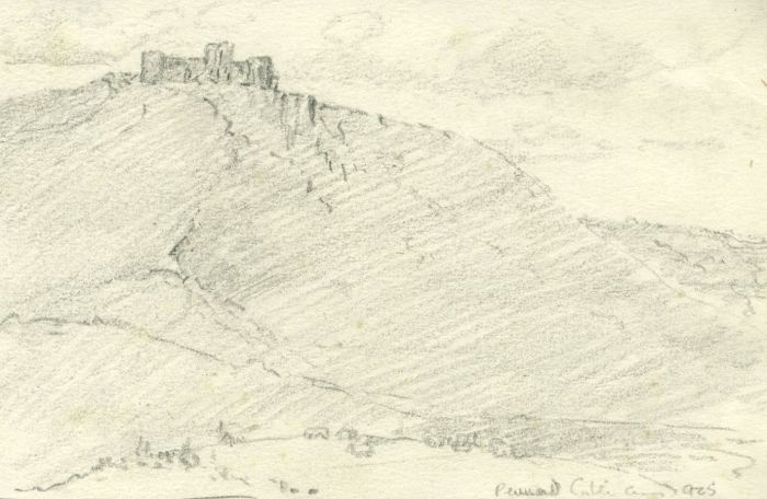 Marcus Adams (1875-1959) - 1925 Graphite Drawing, Hilled Landscape