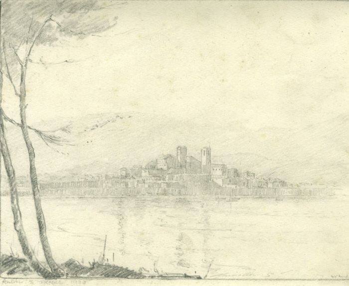Marcus Adams (1875-1959) - 1925 Graphite Drawing, Antibes, France