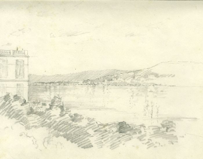 Marcus Adams (1875-1959) - Mid 20th Century Graphite Drawing, Lake View