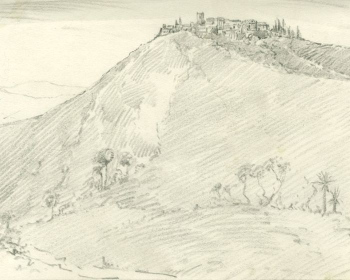 Marcus Adams (1875-1959) - Mid 20th Century Graphite Drawing, Hillside Town