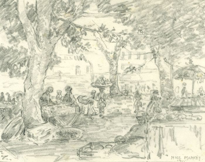 Marcus Adams (1875-1959) - 1925 Graphite Drawing, Nice Market