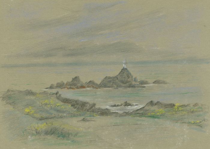 Marcus Adams (1875-1959) - Mid 20th Century Pastel, Corbière lighthouse