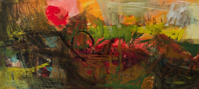 Gilbert Adams FRPS (1906-1996) - 1969 Acrylic, Abstract Composition