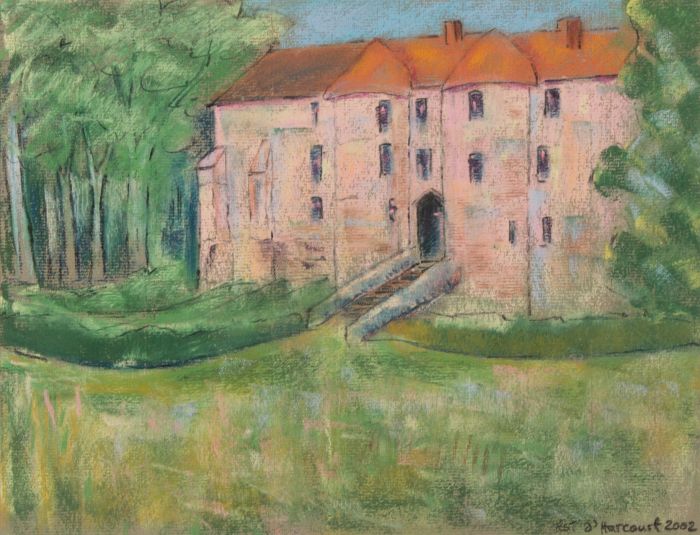 Rosalind Adams (née Thuillier) - 2002 Pastel, Château d'Harcourt