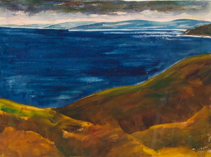 Rosalind Adams (née Thuillier) - Contemporary Watercolour, Port Quin, Cornwall