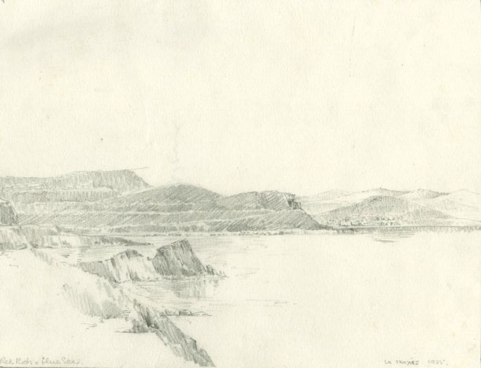 Marcus Adams - 1925 Graphite Drawing, La Trayas