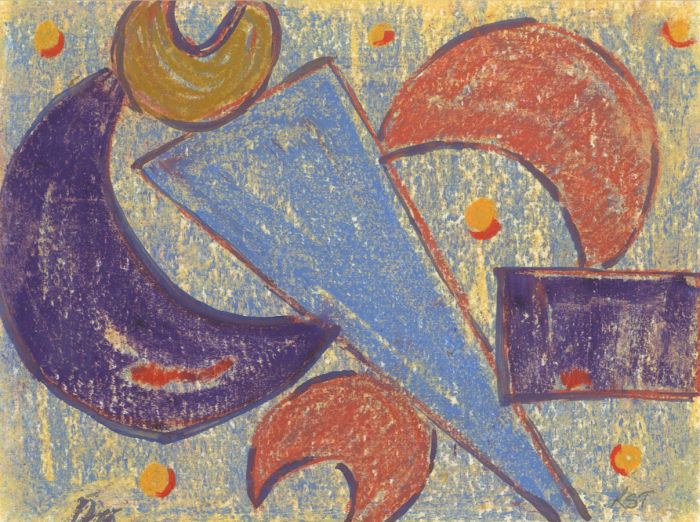 Rosalind Adams (née Thuillier) - Contemporary Pastel, Abstract Composition