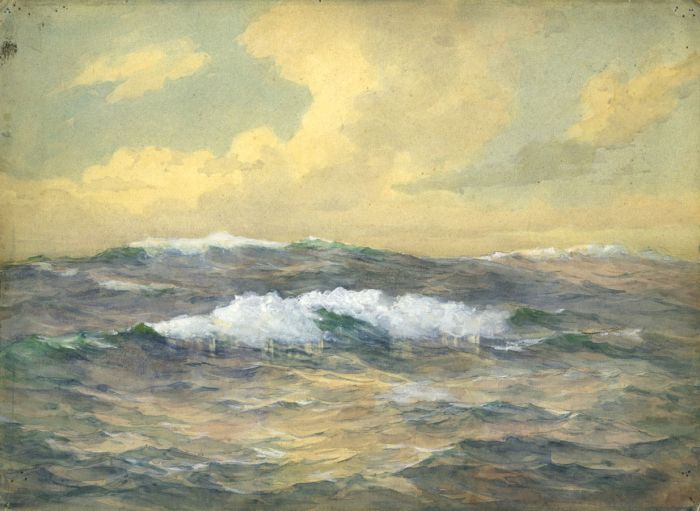 Early 20th Century Watercolour - Rough Seas