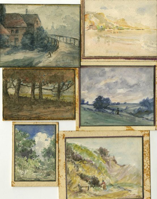 Marcus Adams - Set of Six Early 20th Century Watercolour, Miniature Landscapes