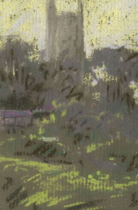 Marcus Adams - Small Early 20th Century Pastel, Church
