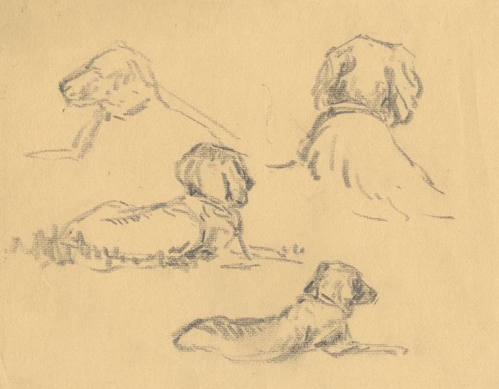 Marcus Adams - Pair of Early 20th Century Graphite Drawings, Gardens