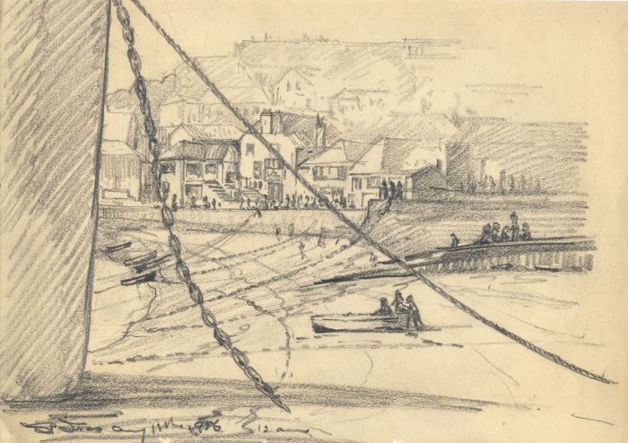 Marcus Adams - 1956 Graphite Drawing, St. Ives