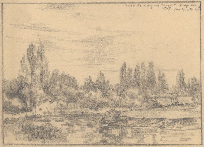 Marcus Adams - 1947 Graphite Drawing, Towards Wargrave