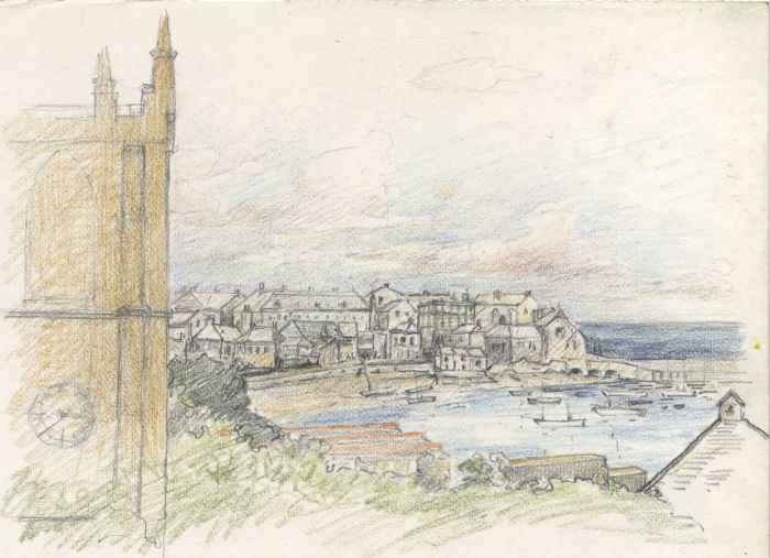 Marcus Adams - Early 20th Century Graphite Drawing, St. Ives