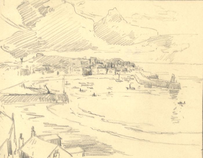Marcus Adams - Early 20th Century Graphite Drawing, St. Ives