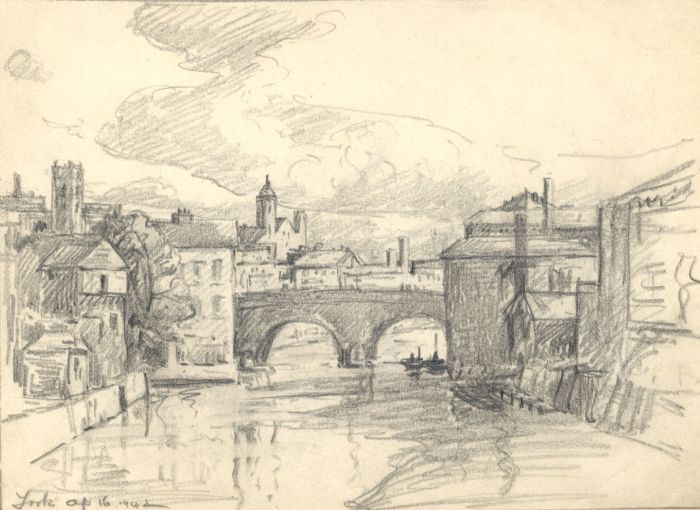 Marcus Adams - 1942 Graphite Drawing, York