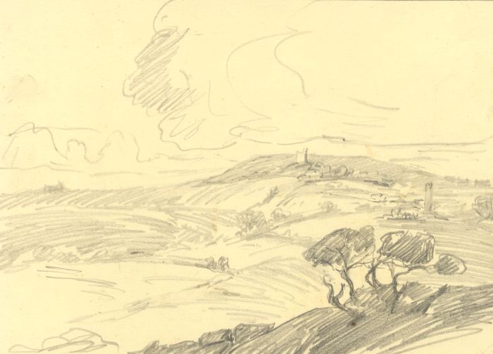 Marcus Adams - Early 20th Century Graphite Drawing, Rural Scene