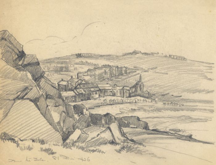 Marcus Adams - 1936 Graphite Drawing, From the Isle