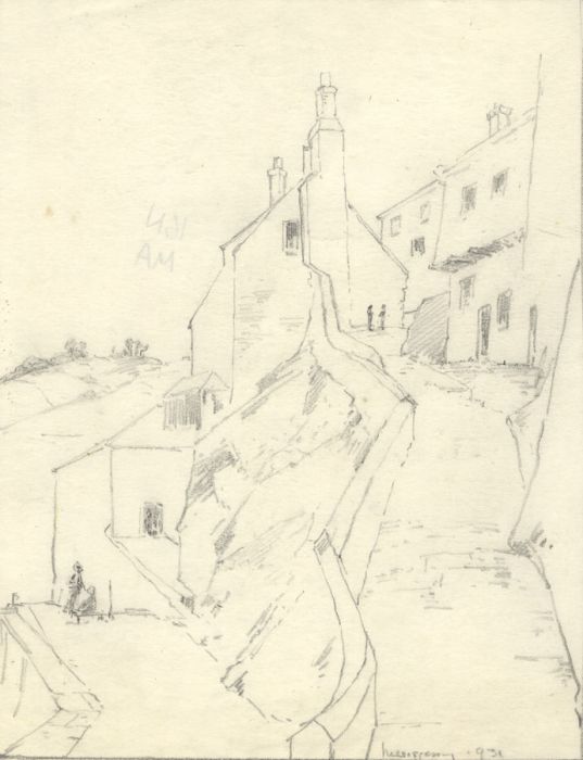 Marcus Adams - 1931 Graphite Drawing, Mevagissey