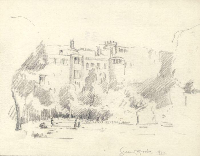 Marcus Adams - 1933 Graphite Drawing, Green Park