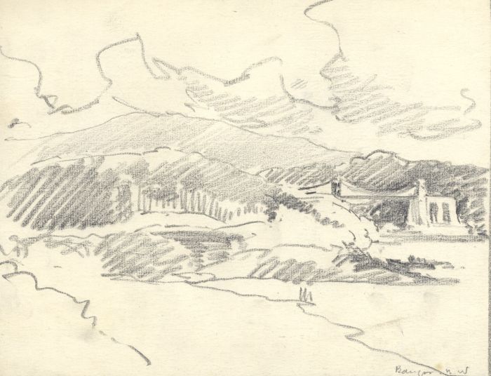 Marcus Adams - Early 20th Century Graphite Drawing, Bangor, North Wales