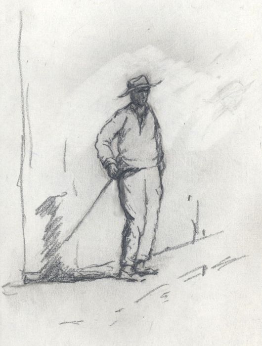 Marcus Adams - Early 20th Century Graphite Drawing, Out Walking