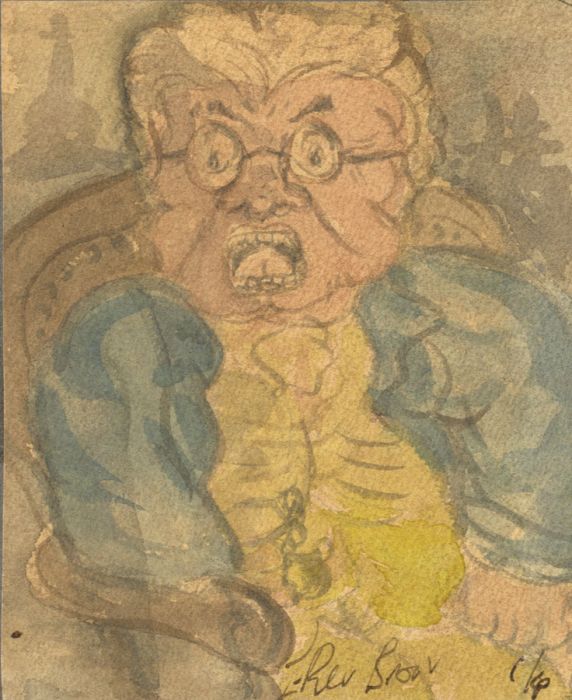 Early 20th Century Watercolour - Caricatured Aristocrat