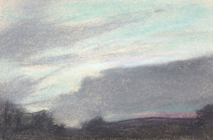 Marcus Adams - Small 1958 Pastel, Looking South
