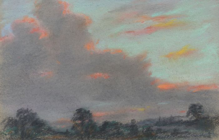 Marcus Adams - Small 1958 Pastel, Looking South West