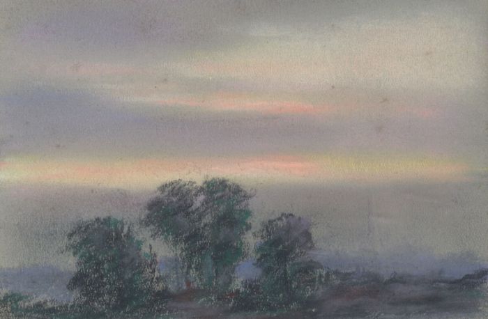 Marcus Adams - Small 1958 Pastel, Dusk