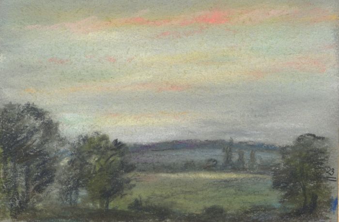 Marcus Adams - Small 1958 Pastel, Fields