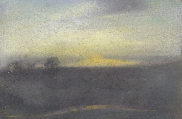 Marcus Adams - Small 1958 Pastel, Over the Backwater