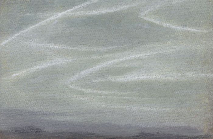 Marcus Adams - Small Mid 20th Century Pastel, Trails of the Planes