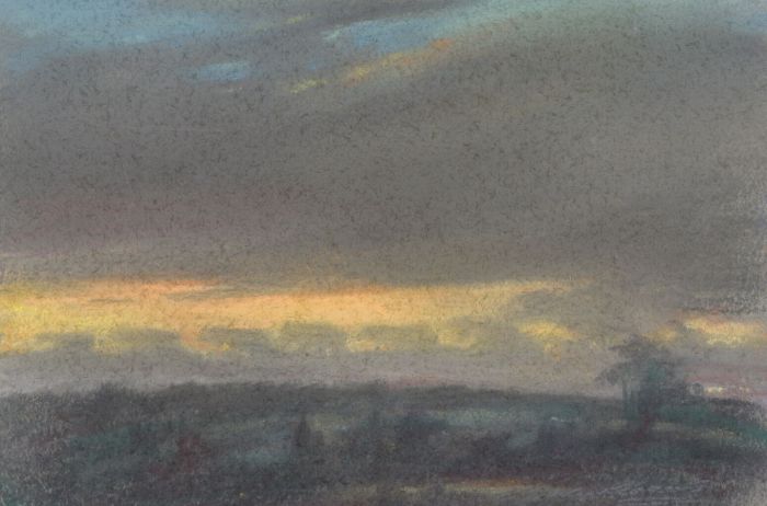 Marcus Adams - Small 1958 Pastel, Cloud Drift