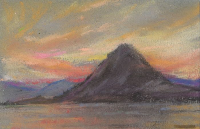 Marcus Adams - Small Mid 20th Century Pastel, Sunset at Palenso, Mallorca