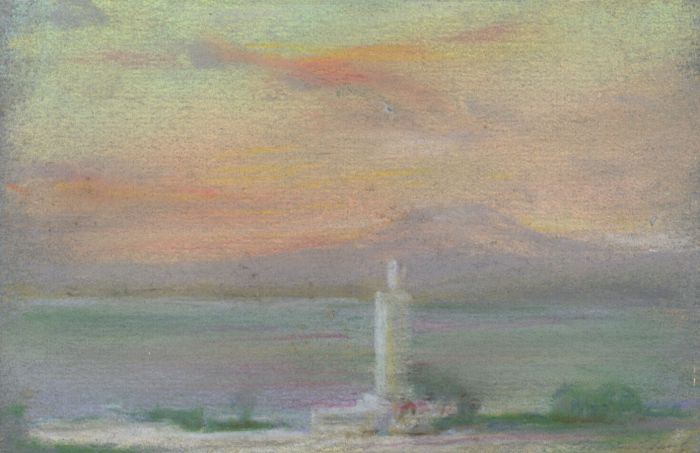 Marcus Adams - Small Mid 20th Century Pastel, Bay of Poleso, Mallorca