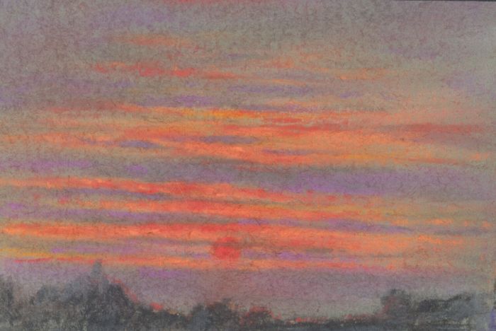 Marcus Adams - Small Mid 20th Century Pastel, Red Sky in the Morning