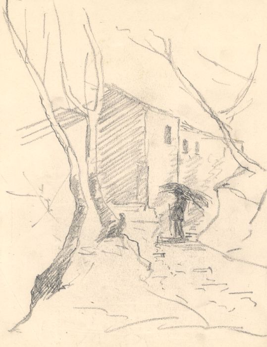 Marcus Adams - Set of 3 Early 20th Century Graphite Drawings, Trees