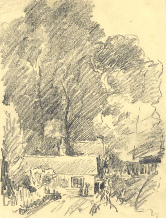 Marcus Adams - Set of 3 Early 20th Century Graphite Drawings, Trees