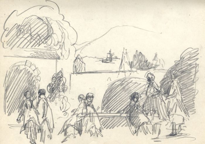 Marcus Adams - Set of 4 Early 20th Century Graphite Drawings, Rural Scenes