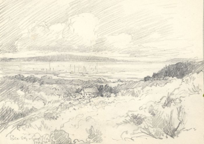 Marcus Adams - Set of 4 Early 20th Century Graphite Drawings, Coastal Scenes