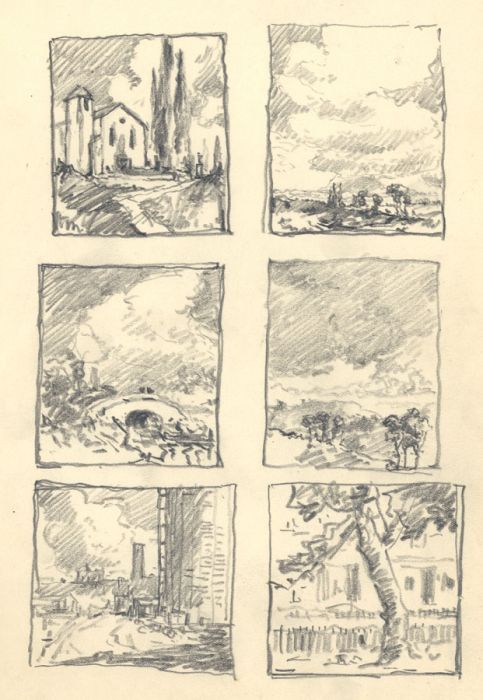Marcus Adams - Set of 6 Early 20th Century Graphite Drawings, Small Sketches