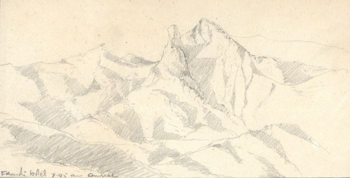 Marcus Adams - Set of 5 Early 20th Century Graphite Drawings, Mountains